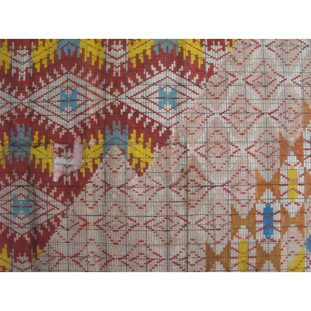 Light Yellow Antique French Textile Design For Sale - Image 8 of 9