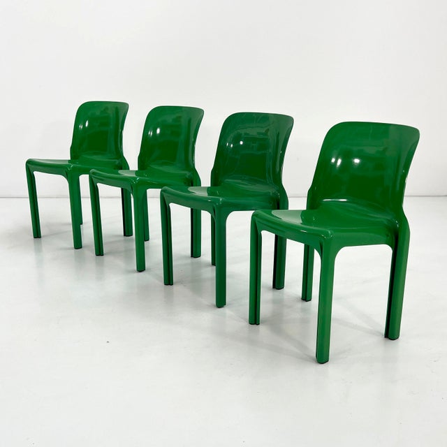 Selene Chairs by Vico Magistretti for Artemide, 1970s, Set of 4, in Good conditions. Designed 1970 to 1979 This piece has...