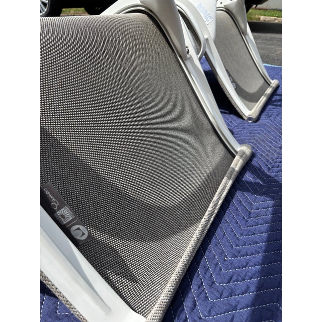 Metal Pair of Eames Aluminum Group Outdoor Swivel Lounge Chair With Arms by Herman Miller For Sale - Image 7 of 9