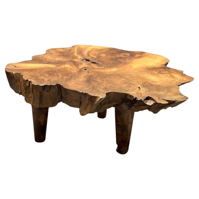 Andrianna Shamaris Mid Century Style Live Edge Coffee Table For Sale - Image 15 of 18