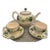 1950s Mid Century Modern "I Love Lucy" Franciscan Ivy Teapot and 2 Cups and Saucers For Sale