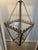 1960's English 4 Sided Glass and Metal Indoor Lantern For Sale - Image 9 of 11