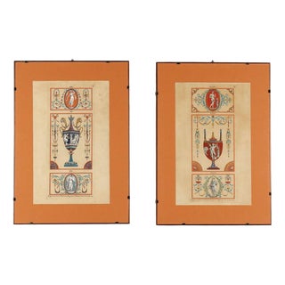 Michelangelo Pergolesi, Compositions, 1770s, Etchings, Set of 2 For Sale