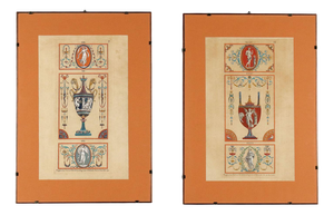 Michelangelo Pergolesi, Compositions, 1770s, Etchings, Set of 2