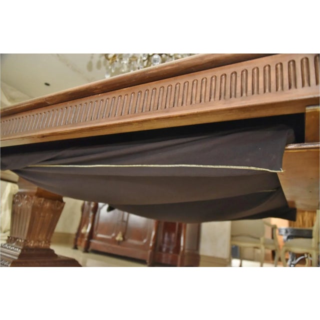 Wood Contemporary Double Pedestal Banquet-Sized Extension Dining Table For Sale - Image 7 of 10