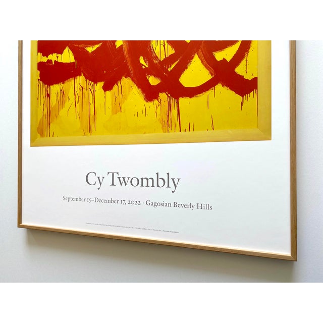 Cy Twombly Abstract Expressionist Lithograph Print Framed Modernist Exhibition Poster " Untitled " 2007 For Sale - Image 12 of 12