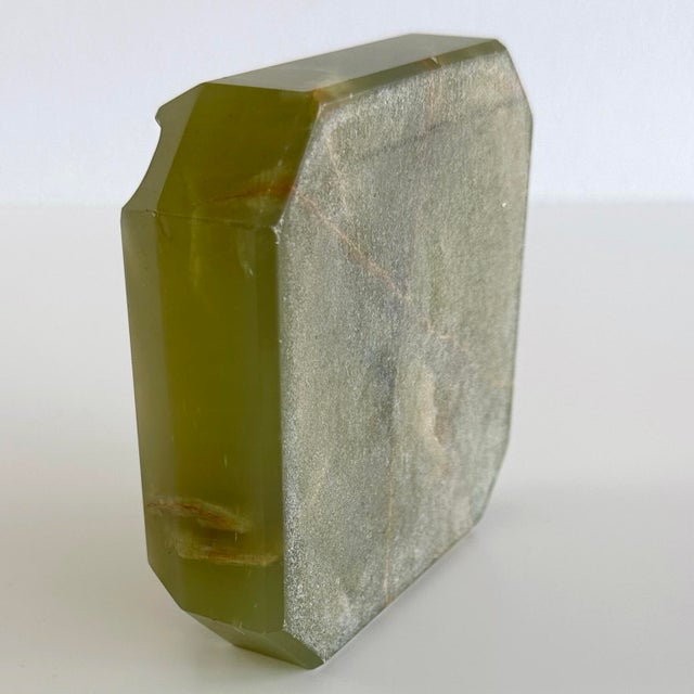 Mid-Century Modern Hexagonal Green Onyx Ashtray, Italy, 1960s For Sale - Image 12 of 12