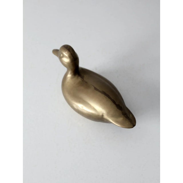 Mid Century Brass Duck For Sale - Image 4 of 10