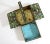 Wood Antique Chinese Green and Blue Cloisonné Enamel 'Opening' Brass Ashtray With Flowers & Horses For Sale - Image 7 of 9