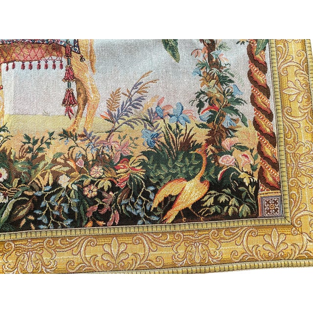 Gold Jean-Baptiste Huet the Camel French Wall Tapestry 35 X 45 Inches For Sale - Image 8 of 15