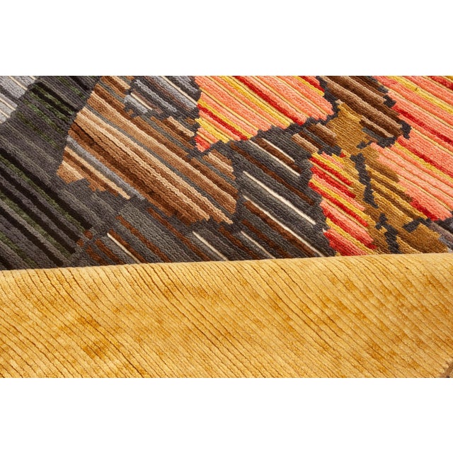 Contemporary Sauron Textural Rug by Doris Leslie Blau Size: 12'1" × 15'1" (368 × 459 cm) A hand-knotted wool rug with a...