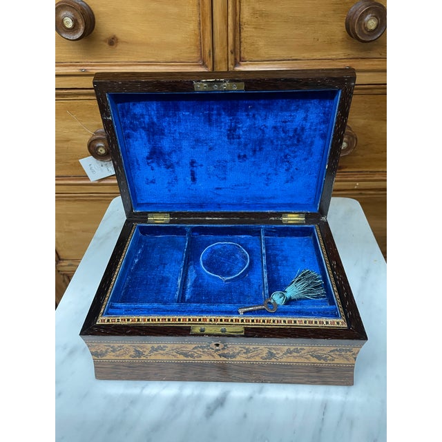 British Castle Scene Turnbridgeware Jewelry Box For Sale - Image 4 of 10