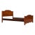 Antique Abernathy Walnut Full-Size Bed Frame in Victorian Style For Sale