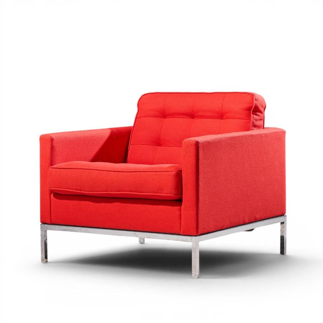 Florence Knoll Mid Century Relaxed Cube Club Lounge Chairs - Pair For Sale In Chicago - Image 6 of 12