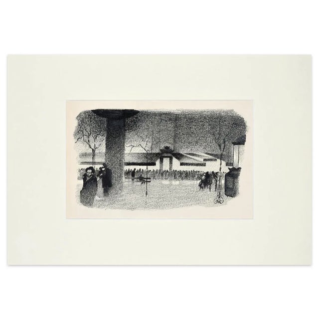 Latin District is a beautiful original lithography artwork on ivory-colored paper, made by the Swedish illustrator and...