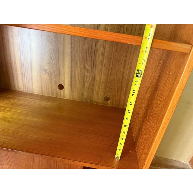 Pair of Mid Century Modern Teak Bookcases Storage Cabinets For Sale - Image 13 of 17