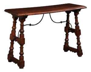 Slender 18th C. Italian Stretcher Console