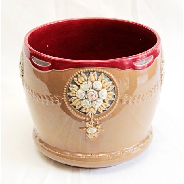 Eichwald Ceramic Flower Pot Art Nouveau Flower Pot - Cachepot Made by the Eichwald Ceramics and Porcelain Manufactory,...