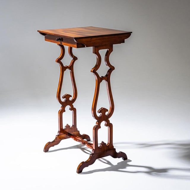 Biedermeier Side Table, 1840 For Sale - Image 6 of 10