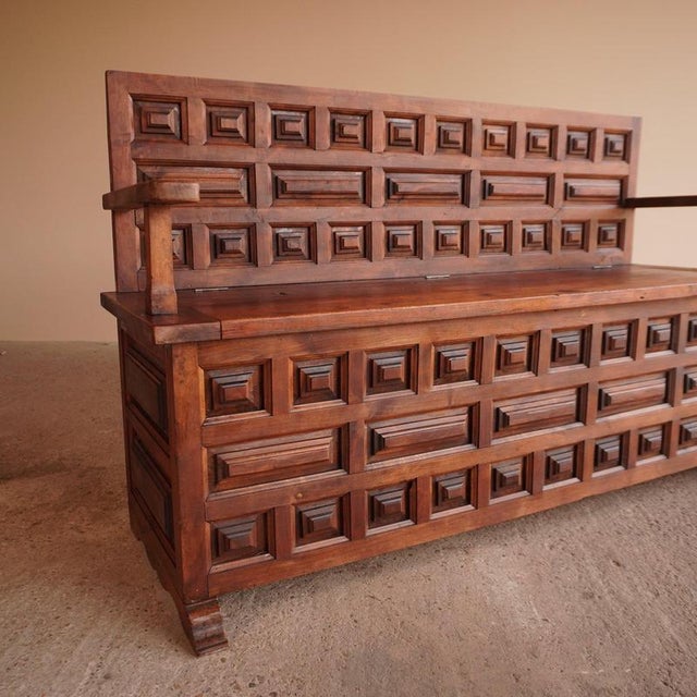 Spanish Storage Bench 156cm wide x 48cm deep x 52.5cm seat height x 95cm high