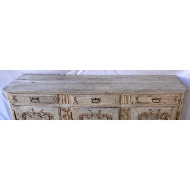 18th Century Louis XV Bleached Oak Buffet For Sale - Image 6 of 13