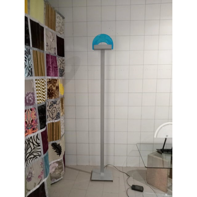 Blue Alba Floor Lamp by Renato Toso for Leucos, 1985 For Sale - Image 8 of 11