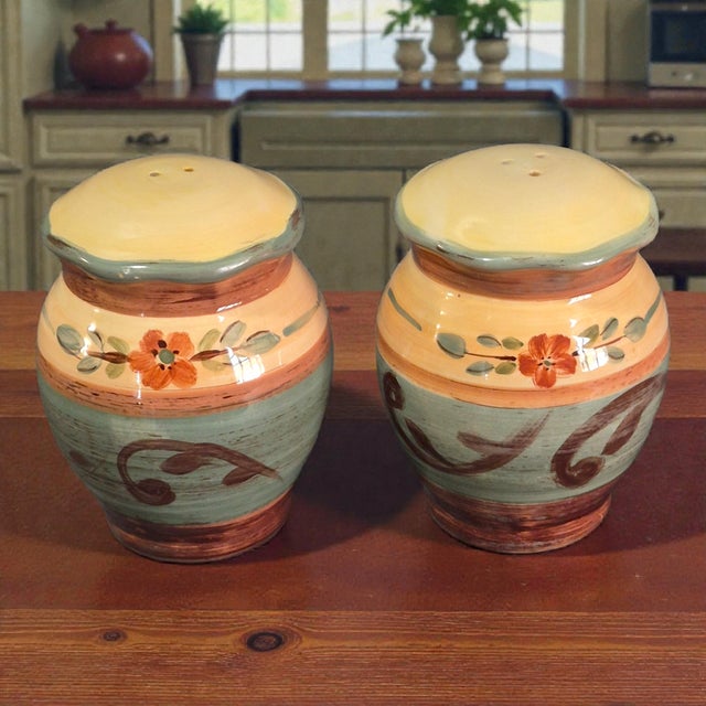 The Italian Tuscan Landscape by Pamela Gladding Salt & Pepper Shakers are a set of two ceramic shakers featuring a glossy...