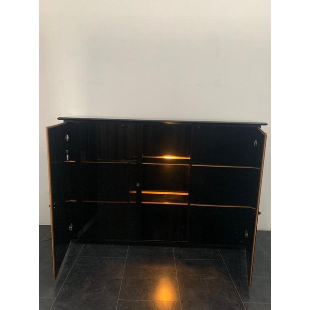 Lacquered Cabinet with Shaped Wood by Pierre Cardin For Sale - Image 13 of 15