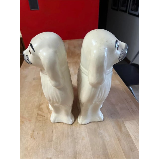 A Fine Pair of Vintage Decorated Staffordshire dogs, circa 1930's Made in the Staffordshire district of Stoke on Trent,...