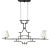Vintage Black and Gold Bamboo-Inspired Iron 60-Inch Double-Ended Pool Table/Long Dining Table Pendant Light For Sale - Image 12 of 12