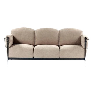 Montecito Outdoor Junior Sofa in Bronze Finish by Michael Taylor For Sale