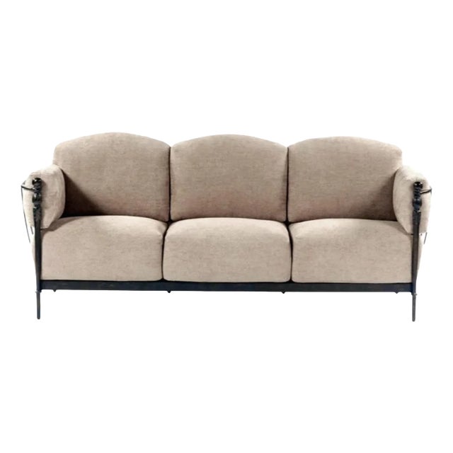 Montecito Outdoor Junior Sofa in Bronze Finish by Michael Taylor For Sale