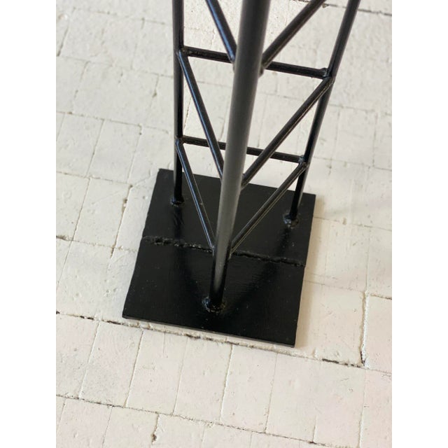 1980s Wrought Iron Geometric Triangulated Totem Sculpture For Sale In New York - Image 6 of 10