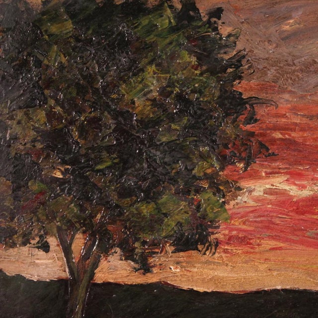 F. Rontini, Landscape, 1940s, Oil Painting For Sale - Image 9 of 16