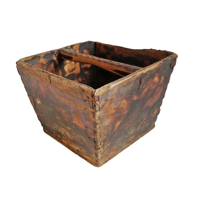 Wood Vintage Chinese Wood Rice Bucket For Sale - Image 7 of 7