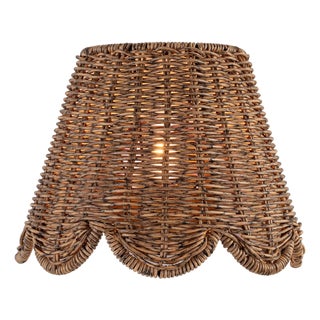 Kismet Scalloped Sconce, Natural Brass For Sale