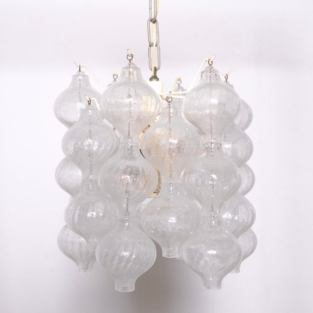 Glass Tulipan Pendant Light in Blown Glass by J.T Kalmar, 1950s For Sale - Image 7 of 15