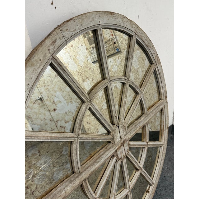 Antique Radial Paned Mirror For Sale - Image 11 of 12