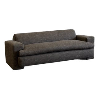 Chunky Post Modern Sofa in Tweed For Sale