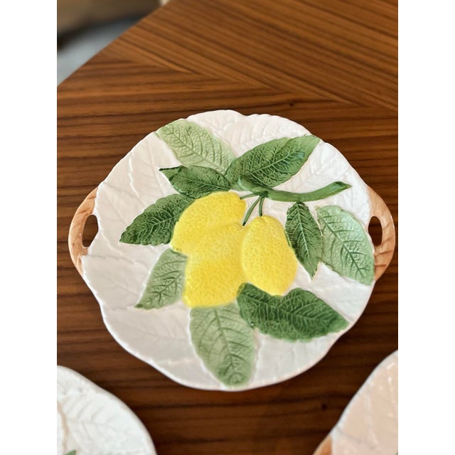 1970s 1970s Majolica Fruit Du Jour Plates-Set of 4 For Sale - Image 5 of 9