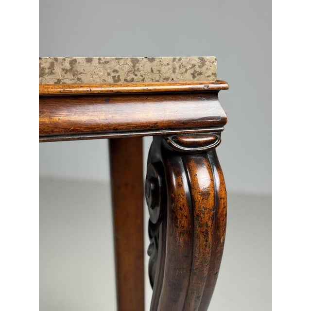 English Console Table with Marble For Sale - Image 9 of 18