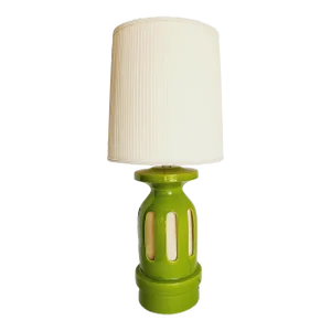 Mid Century Modern Large Lime Green Table Lamp