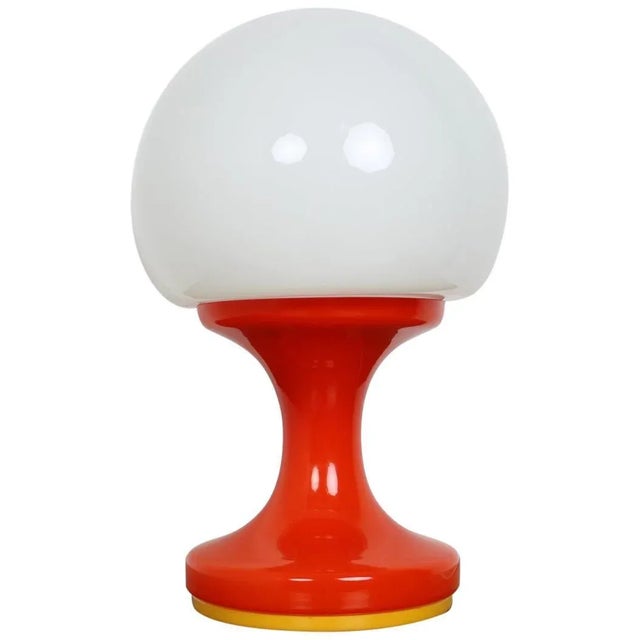 Mid-Century All Glass Table Lamp from Valasske Mezirici, Czechoslovakia, 1970s For Sale - Image 6 of 6