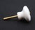 Traditional Vintage 1 In. White Ceramic Round Cabinet Knob For Sale - Image 3 of 4