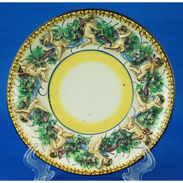 1930s Ceramic Plates from F.A.C.I, Italy, 1930s, Set of 2 For Sale - Image 5 of 17
