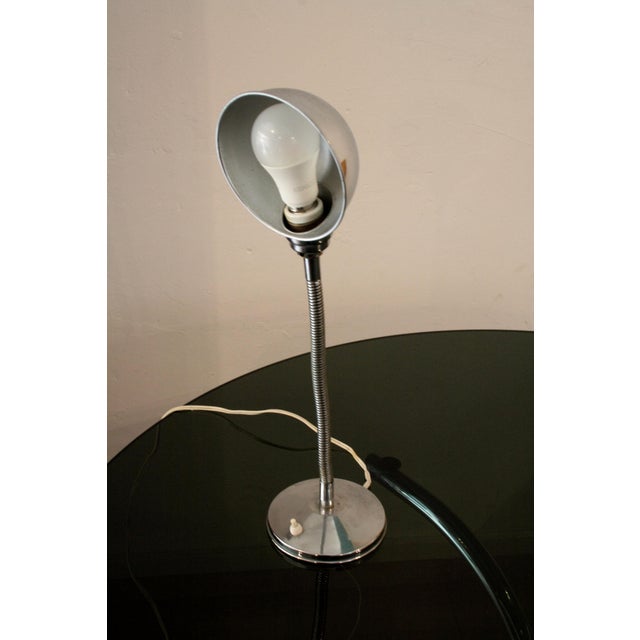 Mid-Century Modern Chrome Table Lamp with Flexible Neck, 1970s For Sale - Image 6 of 7