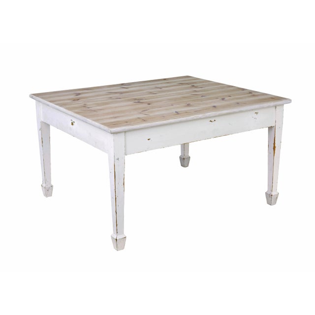 Large Swedish Painted Pine Kitchen Table, 19th Century For Sale - Image 10 of 10
