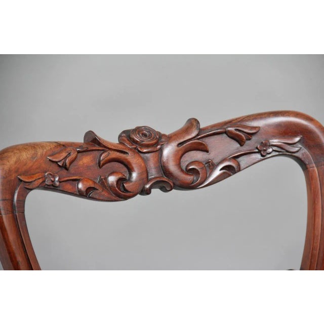 Brown Rosewood Dining Chairs, 1860s, Set of 6 For Sale - Image 8 of 13