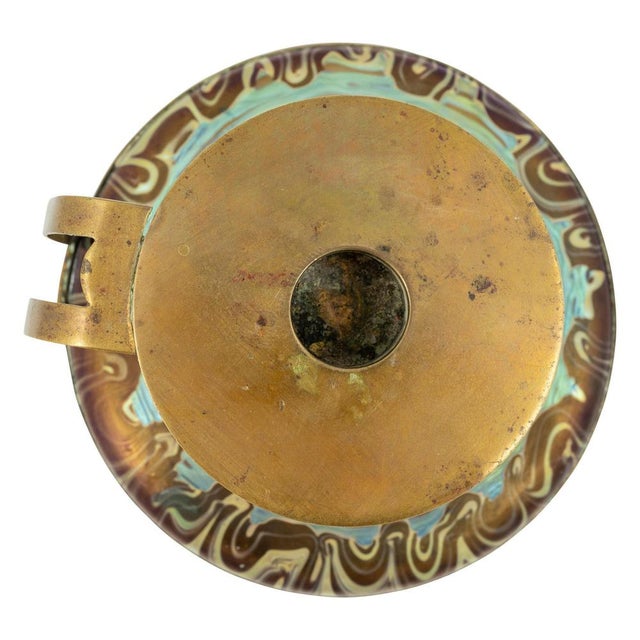 Art Noveau Austrian Colorful Candlestick in Glass from Johann Loetz Witwe, 1900s For Sale - Image 3 of 8