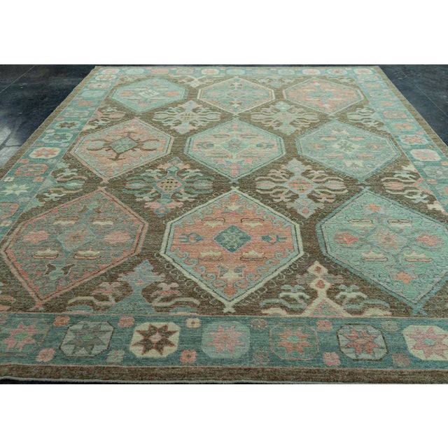 Early 21st Century Turkish Oushak Rug 9'3" x 12'5" #20045 For Sale - Image 5 of 8